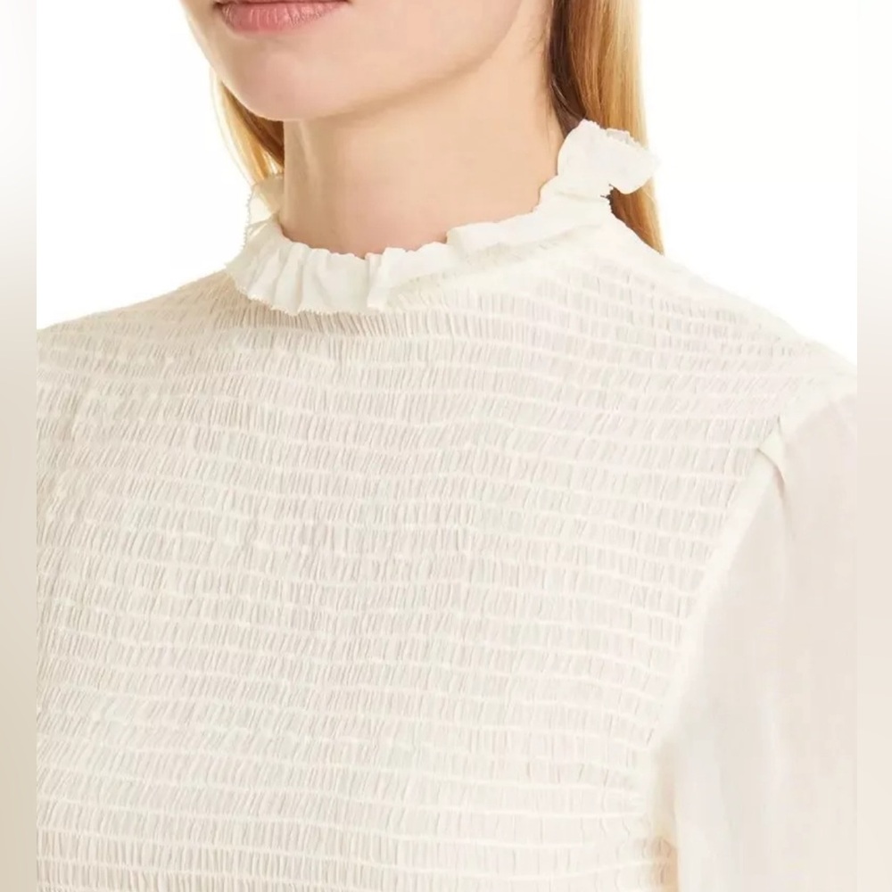 Rag & Bone Kayden Smocked Ruffled Blouse - Picture 3 of 7